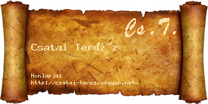 Csatai Teréz névjegykártya