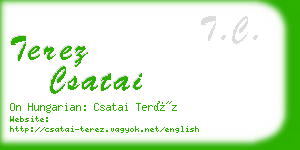 terez csatai business card